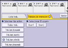 Ilustración de la pantalla panel de mandos