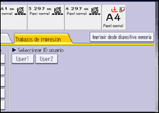 Ilustración de la pantalla panel de mandos