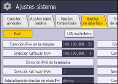 Ilustración de la pantalla panel de mandos