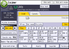 Ilustración de la pantalla panel de mandos