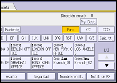 Ilustración de la pantalla panel de mandos