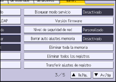 Ilustración de la pantalla panel de mandos