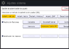 Ilustración de la pantalla panel de mandos