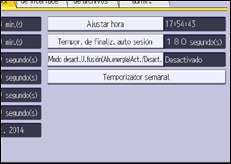 Ilustración de la pantalla panel de mandos