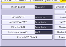 Ilustración de la pantalla panel de mandos