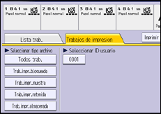 Ilustración de la pantalla panel de mandos