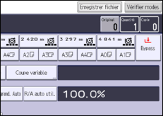 Illustration de l'écran du panneau de commande