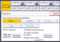 Illustration de l'écran du panneau de commande