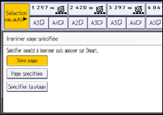 Illustration de l'écran du panneau de commande