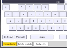 Illustration de l'écran du panneau de commande