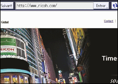 Illustration de l'écran du panneau de commande