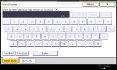 Illustration de l'écran du panneau de commande