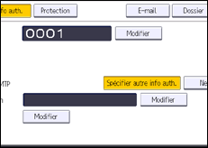 Illustration de l'écran du panneau de commande