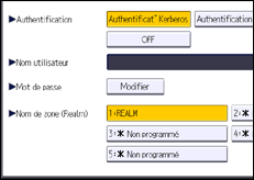 Illustration de l'écran du panneau de commande