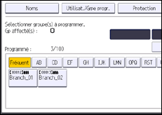 Illustration de l'écran du panneau de commande