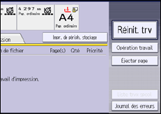 Illustration de l'écran du panneau de commande