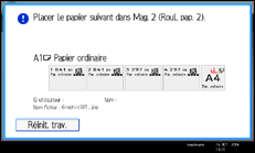 Illustration de l'écran du panneau de commande