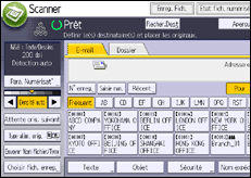 Illustration de l'écran du panneau de commande