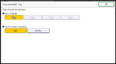 Illustration de l'écran du panneau de commande
