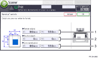 Illustration numérotée du panneau de commande