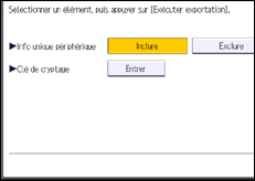 Illustration de l'écran du panneau de commande