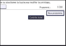 Illustration de l'écran du panneau de commande
