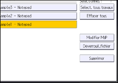 Illustration de l'écran du panneau de commande