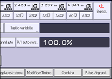 Illustrazione della schermata sul pannello di controllo