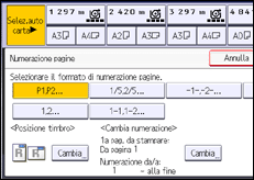 Illustrazione della schermata sul pannello di controllo