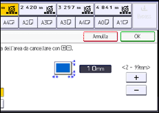 Illustrazione della schermata sul pannello di controllo