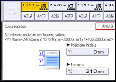 Illustrazione della schermata sul pannello di controllo