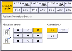 Illustrazione della schermata sul pannello di controllo