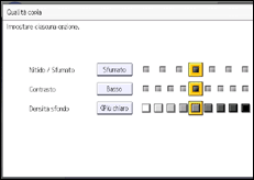 Illustrazione della schermata sul pannello di controllo
