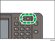 Illustrazione tasto Interrompi.