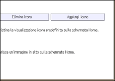Illustrazione della schermata sul pannello di controllo