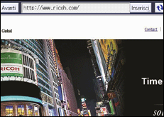 Illustrazione della schermata sul pannello di controllo