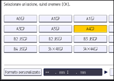 Illustrazione della schermata sul pannello di controllo