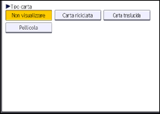 Illustrazione della schermata sul pannello di controllo