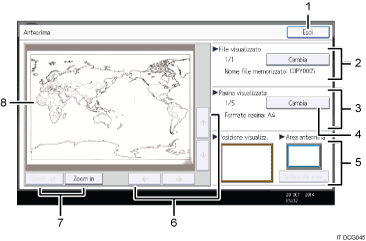 Illustrazione numerata pannello di controllo