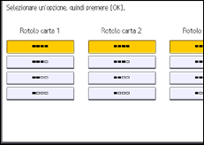 Illustrazione della schermata sul pannello di controllo