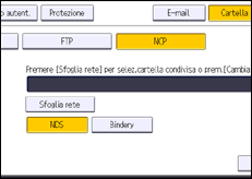 Illustrazione della schermata sul pannello di controllo