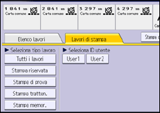 Illustrazione della schermata sul pannello di controllo