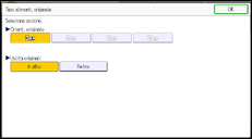 Illustrazione della schermata sul pannello di controllo