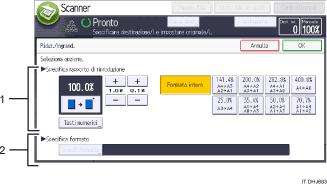 Illustrazione numerata pannello di controllo