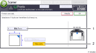 Illustrazione numerata pannello di controllo