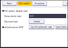 Illustrazione della schermata sul pannello di controllo