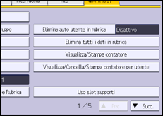 Illustrazione della schermata sul pannello di controllo