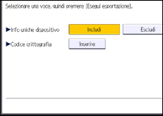 Illustrazione della schermata sul pannello di controllo