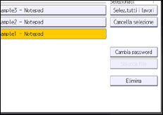 Illustrazione della schermata sul pannello di controllo