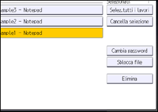 Illustrazione della schermata sul pannello di controllo